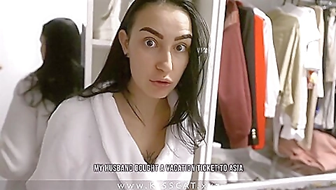 Day 11 - Step Mom Share Bed In Hotel Room With Step Son Surprise Fuck Creampie For Step Mother